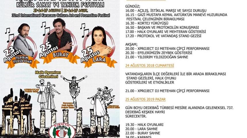 &Uuml;nl&uuml; sanat&ccedil;ılar Karacasu&rsquo;da sahne alacak