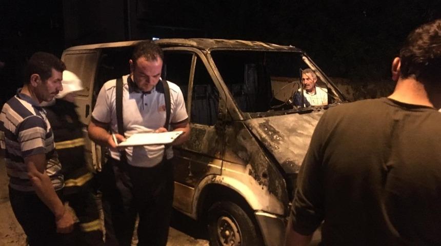 Ulaş’ta araç yangını