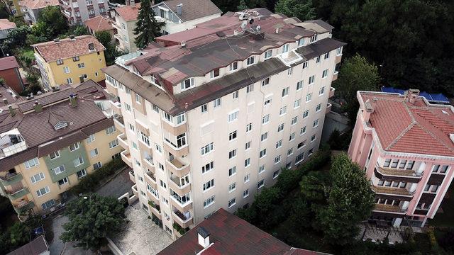 Sarıyer'de kolonları patlayan 9 katlı bina tahliye edildi