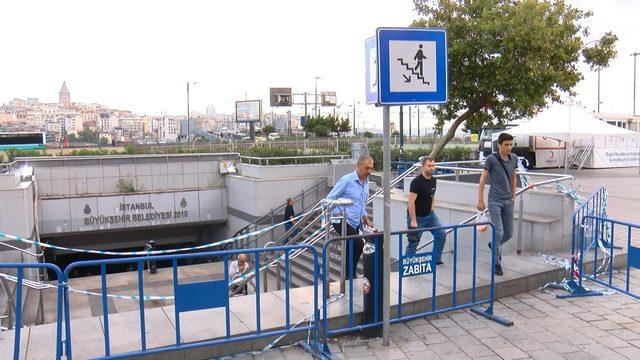 Eminönü alt geçidinde son durum