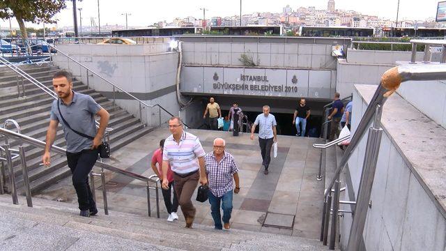 Eminönü alt geçidinde son durum