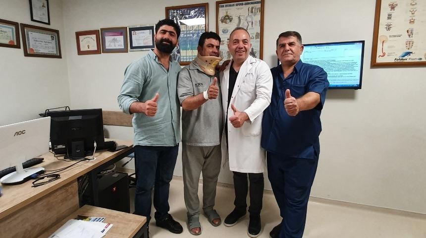 Irak’tan Hatem Hastanesine geldi, boyun fıtığından kurtuldu