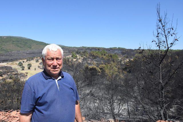 Bakan Pakdemirli, İzmir'deki orman yangını bölgesini havadan inceledi (3)