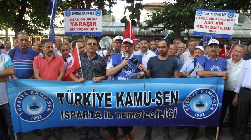 Isparta&rsquo;da h&uuml;k&uuml;metin zam teklifine protesto