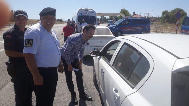 Kaymakam Miraç Akbulut trafik uygulamasına katıldı