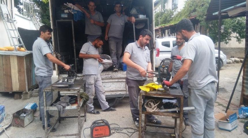 Hisarcık’ta konutlarda doğalgaz dönüşüm çalışmaları hızlandı