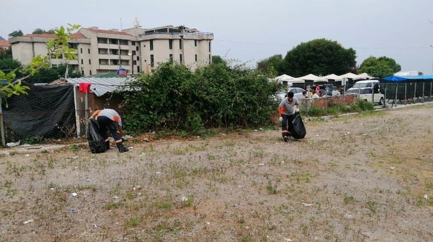 İnkumu&rsquo;nda temizlik &ccedil;alışması
