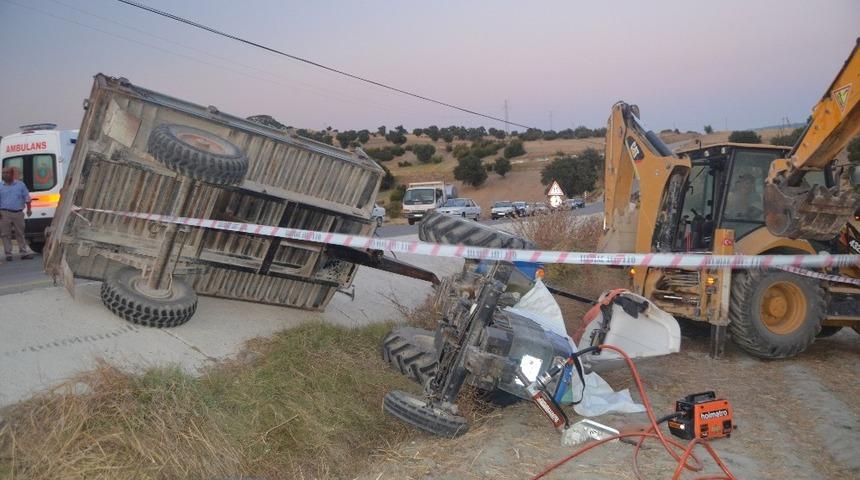Selendi’de traktör devrildi: 1 ölü