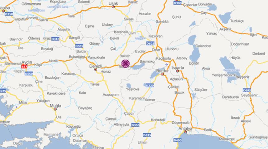 Denizli'de 3.3 büyüklüğünde deprem (Son Depremler)