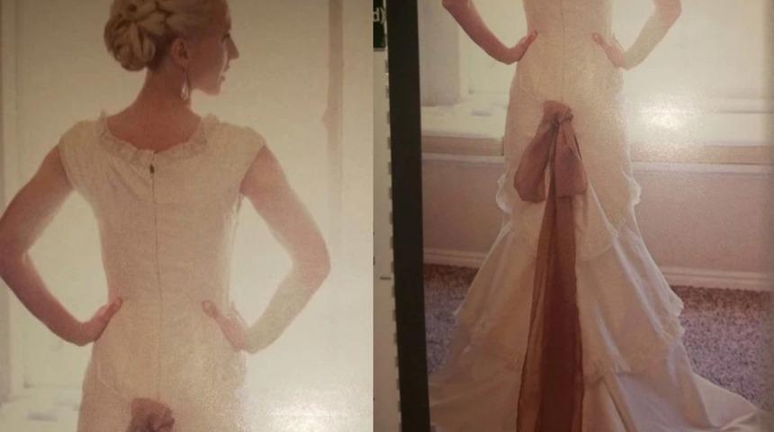   Alay konusu oldu! Gelinlikteki kurdelenin konumu sosyal medya kullanıcılarının gündeminde