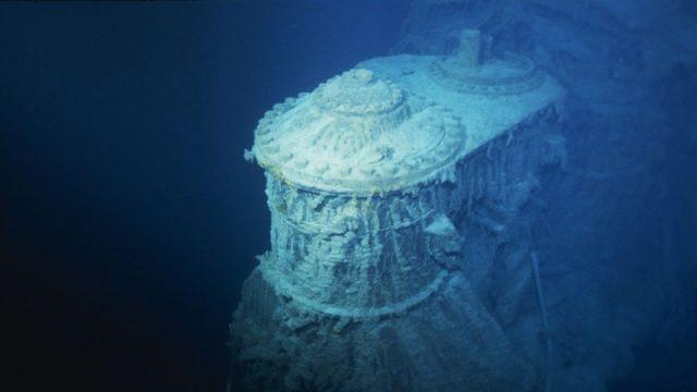 Titanik'in enkazından 1996'da çekilmiş bir görüntü