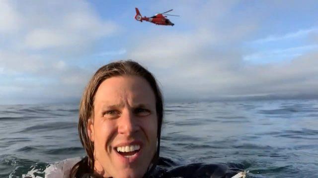 Uçakları düştü, okyanustan bir helikopter ile kurtarıldılar... O anlar kamerada