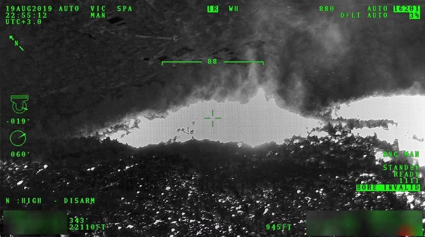 İzmir'deki yangında Anka havadan destek sağladı