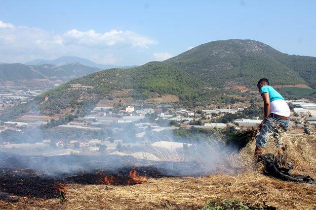 Gazipaşa'daki yangında 10 dekar makilik alan zarar gördü