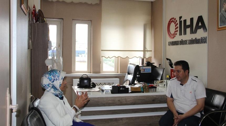 Taşkesenlioğlu Ban, İHA Erzurum Bölge Müdürlüğünü ziyaret etti