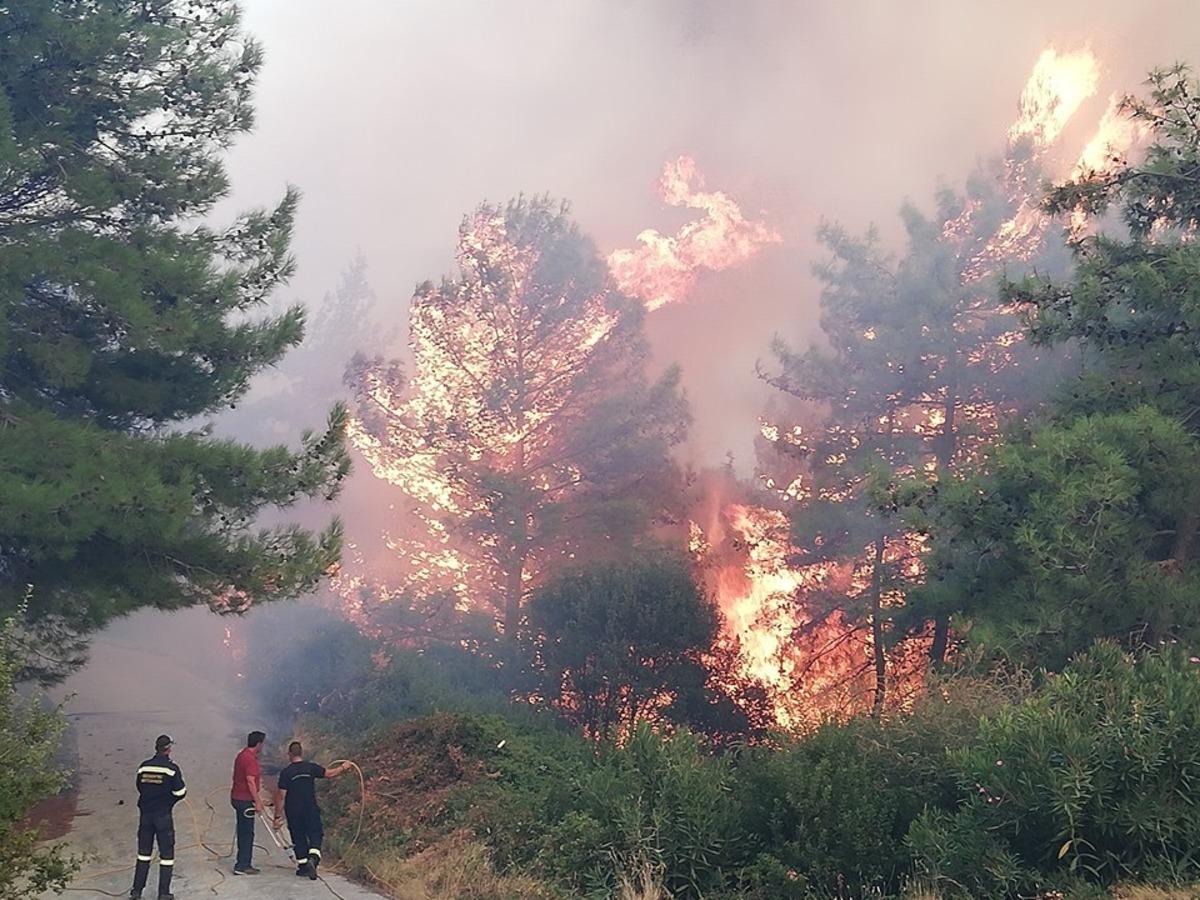 Alevler Kuşadası'ndan bile g&ouml;r&uuml;l&uuml;yor! Oteller boşaltıldı!