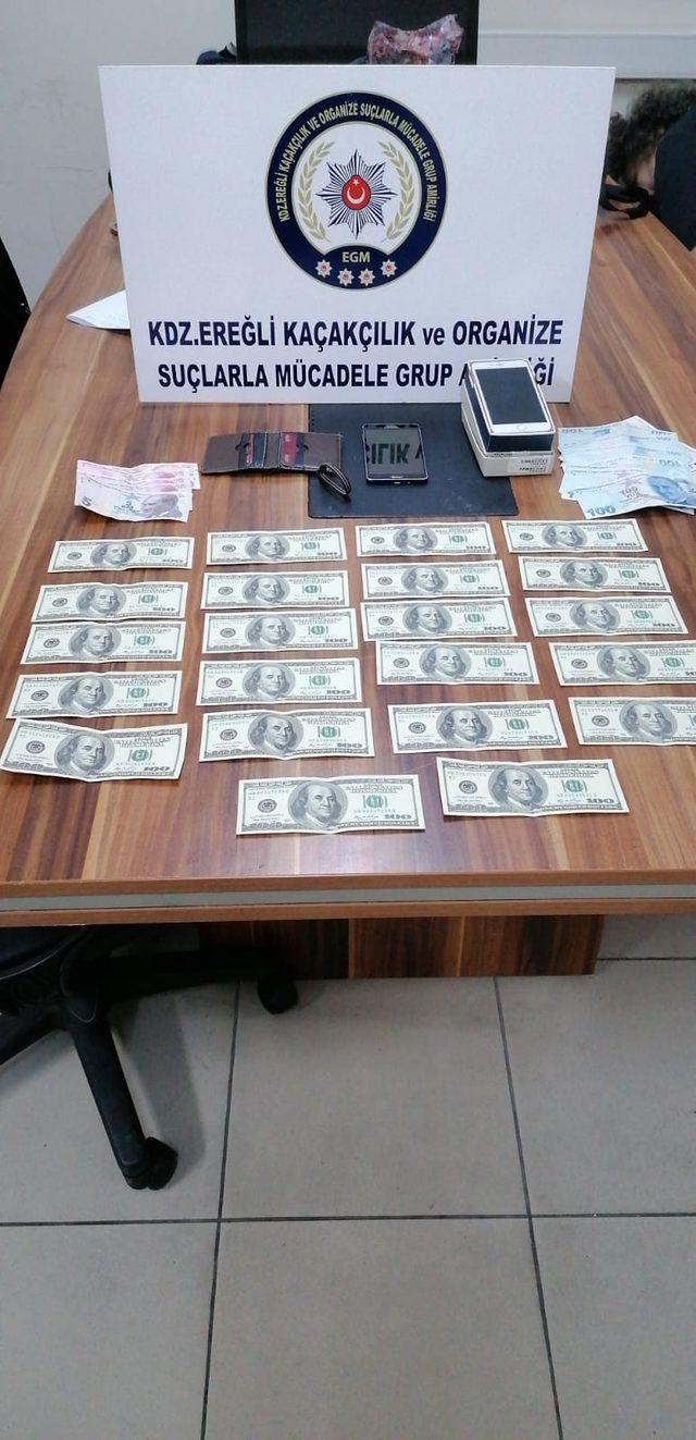 Ereğli'de sahte dolar operasyonu