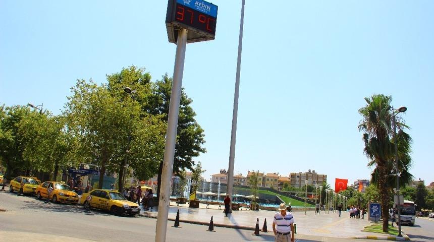 Aydın g&uuml;ne 37 derece ile başladı