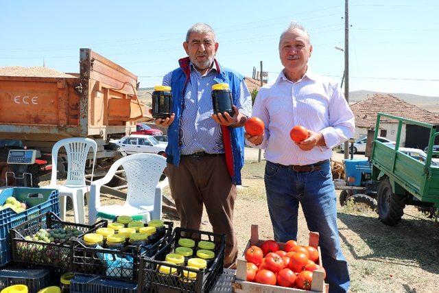 Kuşçu köyünde ilk kez hasat şenliği düzenlendi