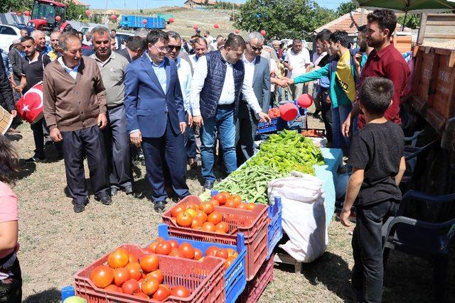 Kuşçu köyünde ilk kez hasat şenliği düzenlendi