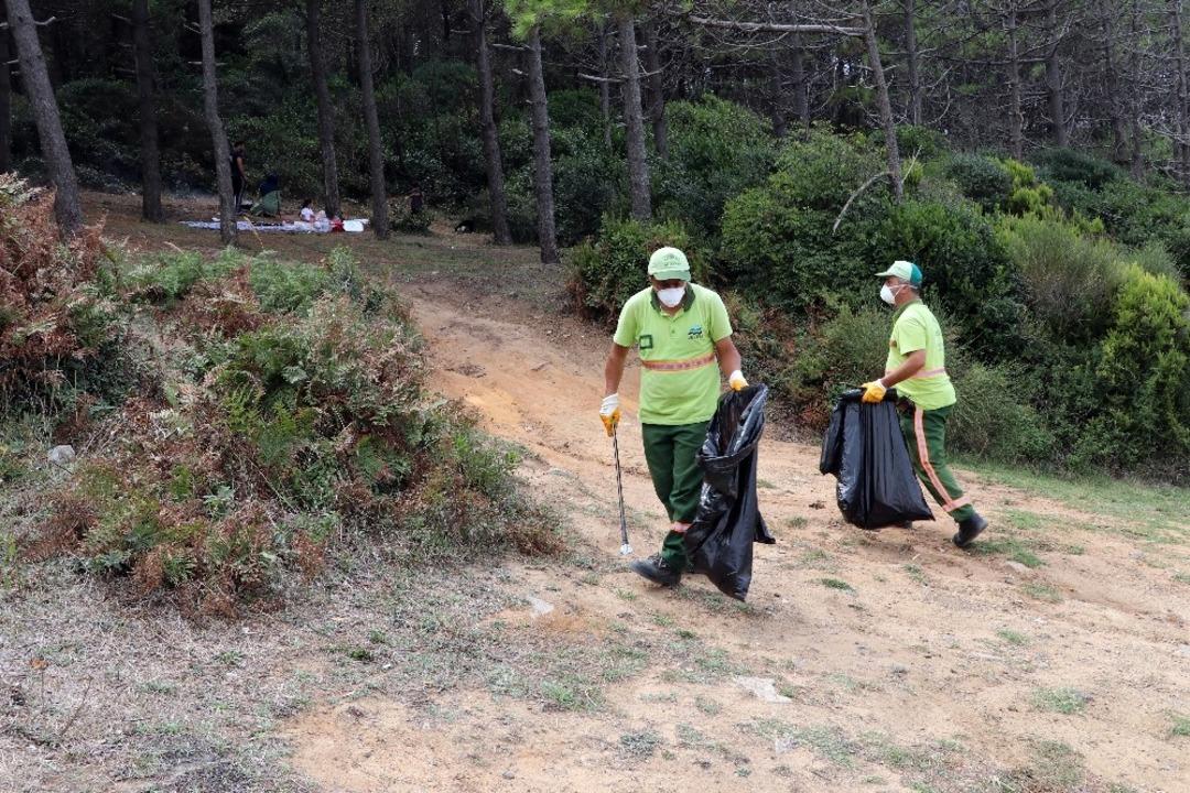 (&Ouml;zel) Beykoz&rsquo;da zabıtadan piknik&ccedil;ilere megafonla &lsquo;&ccedil;&ouml;p atmayın&rsquo; uyarısı