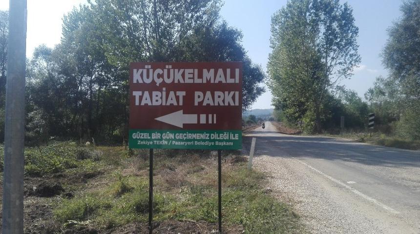 Tabiat parkının yetersiz olan y&ouml;n tabelaları yenilendi