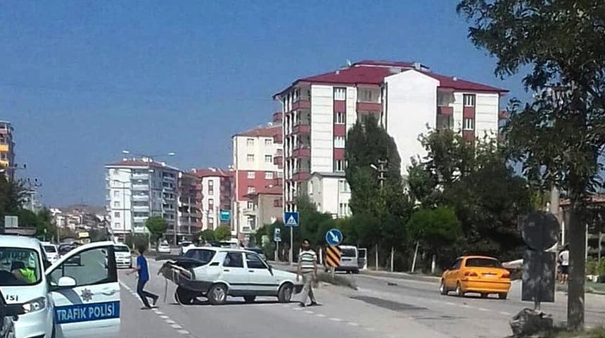 Trafik kazasında 2 kişi yaralandı