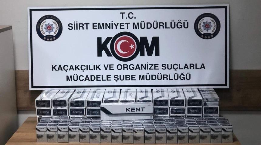 Siirt’te 750 paket kaçak sigara ele geçirildi