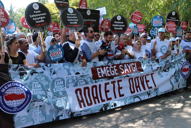 Ankara'da Memur-Sen'den toplu sözleşme tepkisi