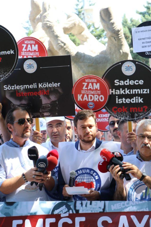Ankara'da Memur-Sen'den toplu sözleşme tepkisi
