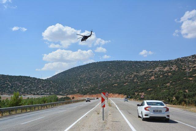 Korkuteli’nden Finike’ye helikopter destekli trafik uygulaması 1