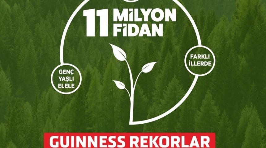 Y&Ouml;K Başkanı Sara&ccedil;&rsquo;tan Guinness&rsquo;a aday fidan dikme etkinliğine destek