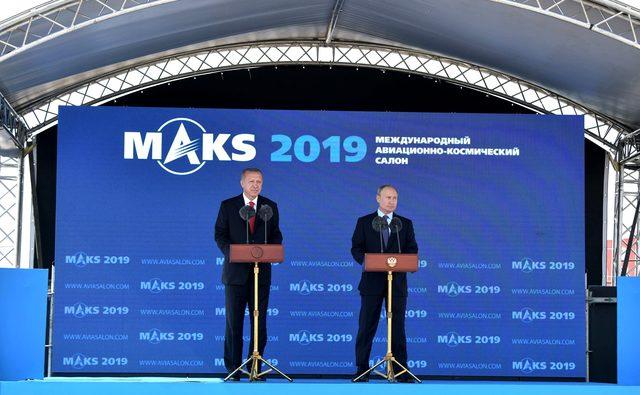 Kremlin, Erdoğan’ın MAKS-2019 fuar ziyaretinin görsellerini paylaştı