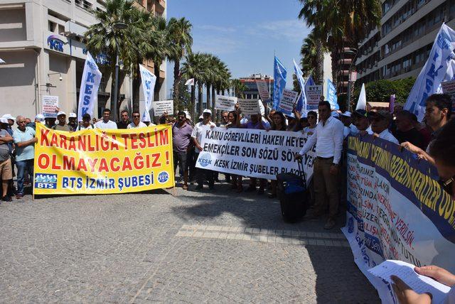 KESK'e bağlı sendikalardan memur zamları için iş bırakma eylemi