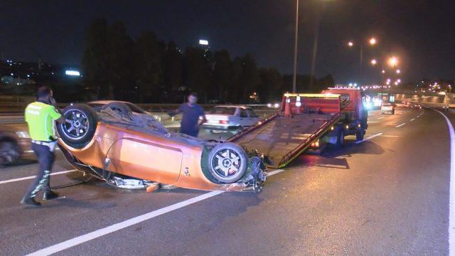 Ambulansa yol vermeyince gündem olan sürücü makas atarken kazaya neden oldu