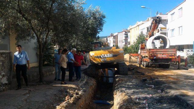 Başkan Gürün Menteşe Kentsel Tasarım yol çalışmalarını inceledi