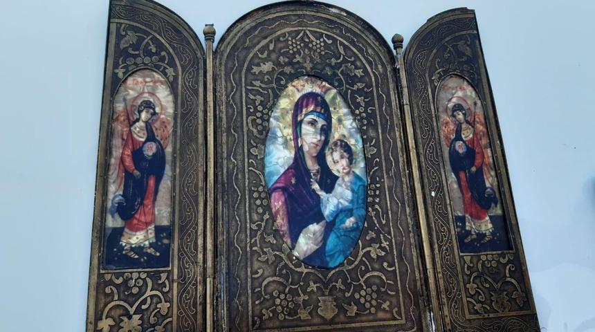 Elazığ'da ha&ccedil; işaretli fresk ele ge&ccedil;irildi