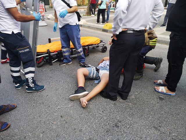 Kadıköy'de bisikletinden düşen çocuğun bacağına gidon saplandı