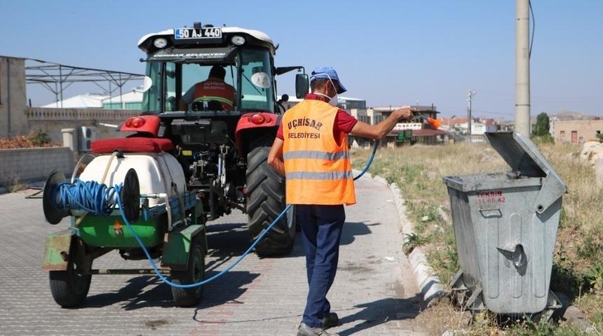 U&ccedil;hisar Belediyesi  ila&ccedil;lama &ccedil;alışmalarını s&uuml;rd&uuml;r&uuml;yor
