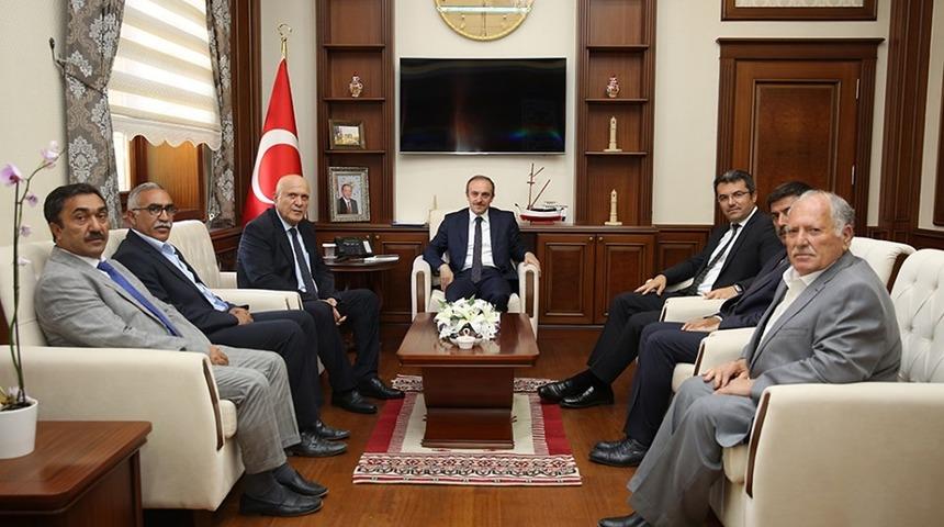 Erzurum Valisi Okay Memiş, Vali C&uuml;neyt Epcim&rsquo;i ziyaret etti