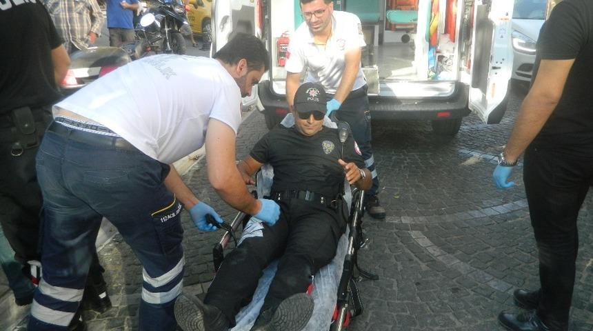 Polisten ka&ccedil;an motosiklet s&uuml;r&uuml;c&uuml;s&uuml; polise &ccedil;arptı