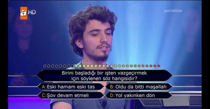 Kim Milyoner Olmak İster'de ilginç sorular G3