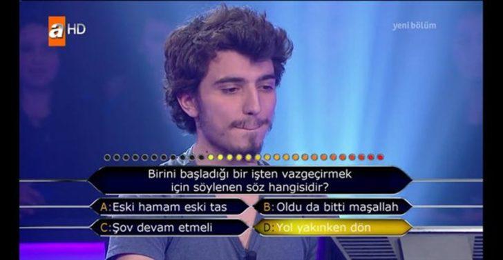 Kim Milyoner Olmak İster'de ilginç sorular G4