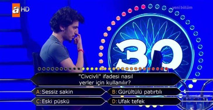 Kim Milyoner Olmak İster'de ilginç sorular G5