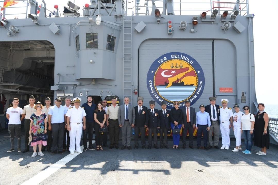Başkan Semih Esen, TCG Gelibolu Gemisinde