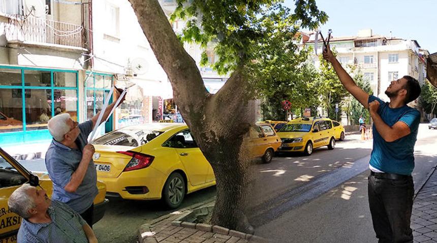 Taksicilerden sapanlı n&ouml;bet!