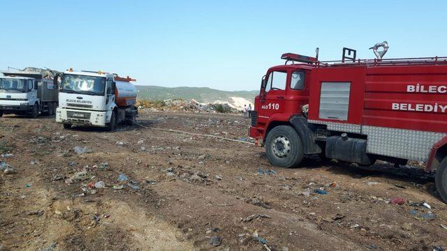 Bilecik’te çöplük yangını