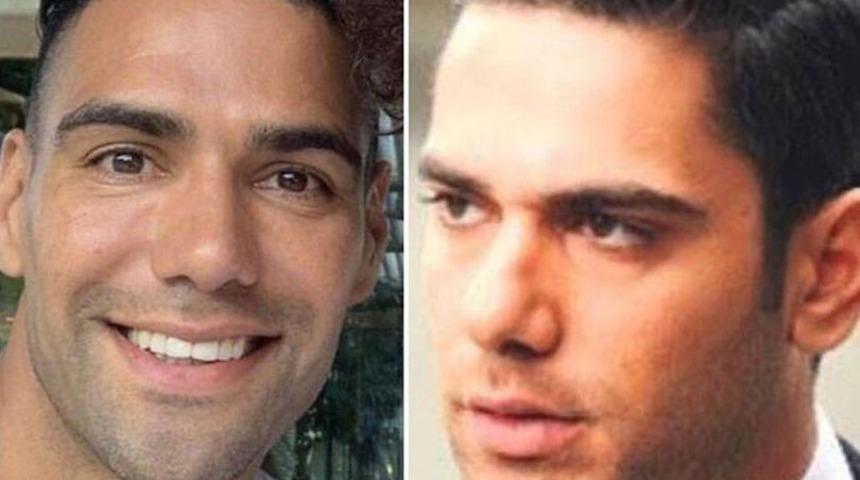 Kadir Doğulu ile yıldız futbolcu Falcao'nun benzerliği şaşırttı!