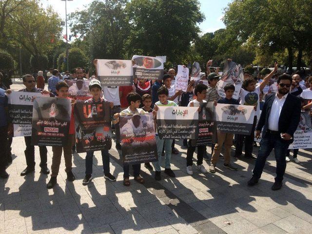 Yemenliler BAE’nin saldırılarını protesto etti