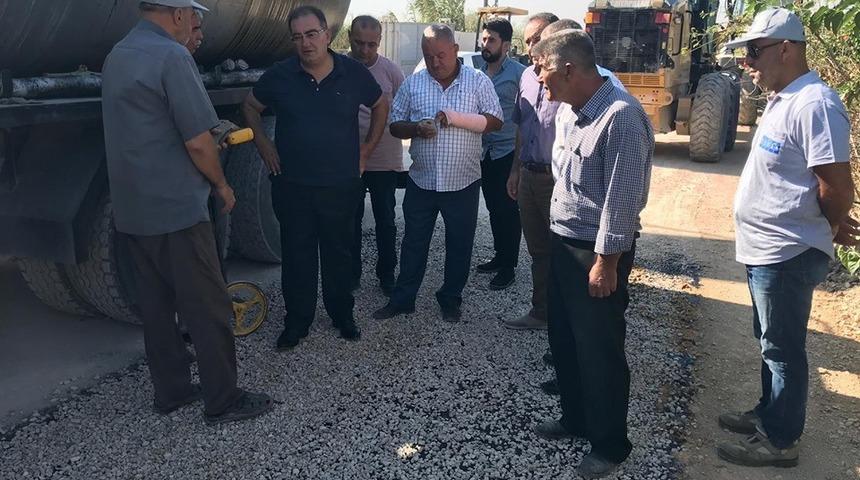 Başkan Bulut asfalt çalışmalarını inceledi